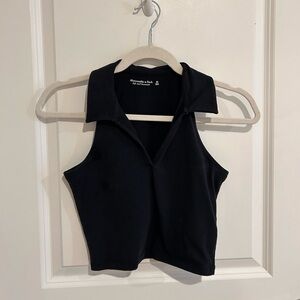 A&F Collar Neck Cropped Top